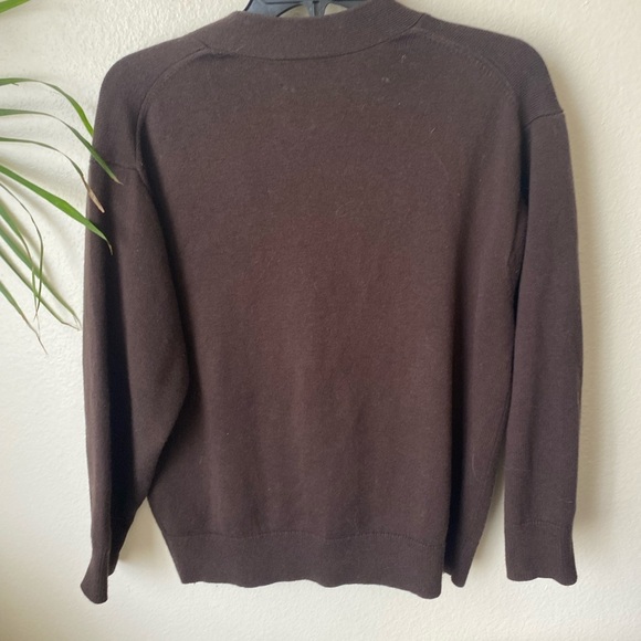 Wilfred x Aritzia Women’s V Neck Wool Blend Cardigan in Brown Size XS Minimal - Picture 3 of 6